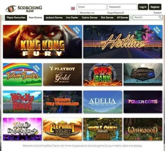 Scorching Slots Casino Games Selection