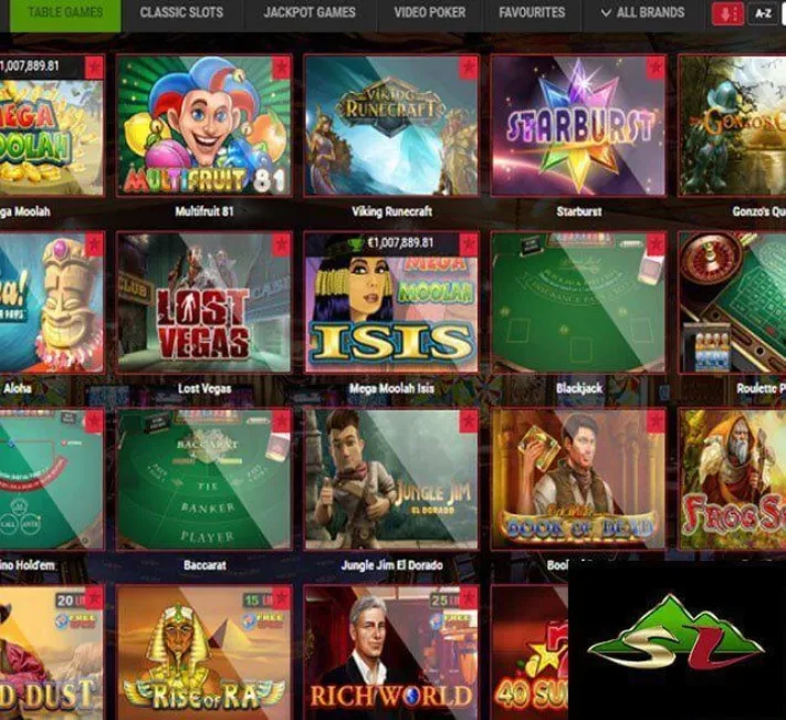 Shangri La Casino Games Selection