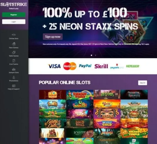 SlotStrike Homepage