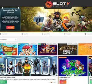 SlotV Casino Homepage Screenshot