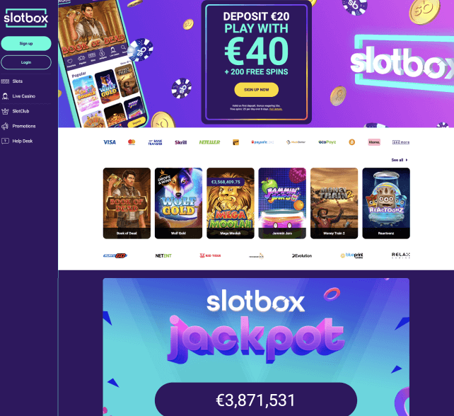 Slotbox Homepage