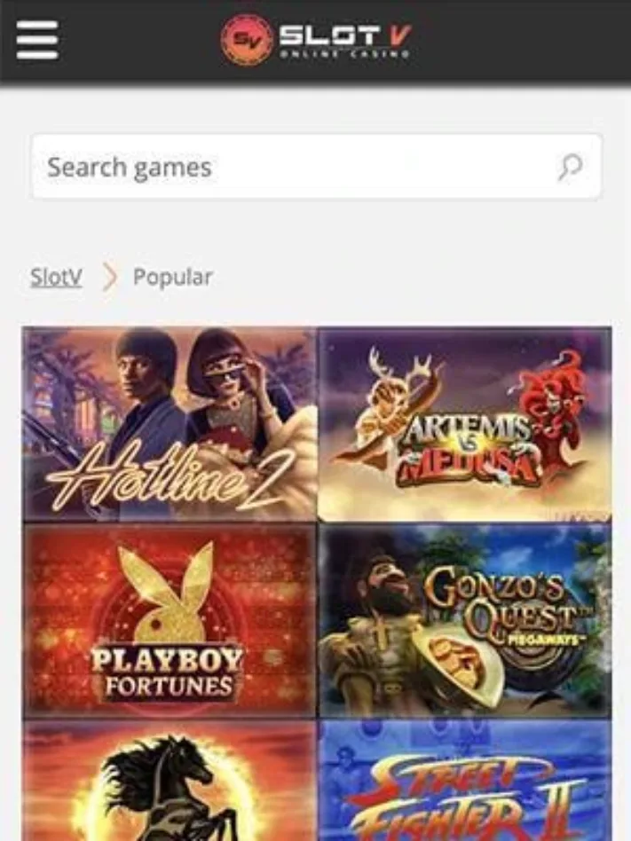 SlotV popular mobile games