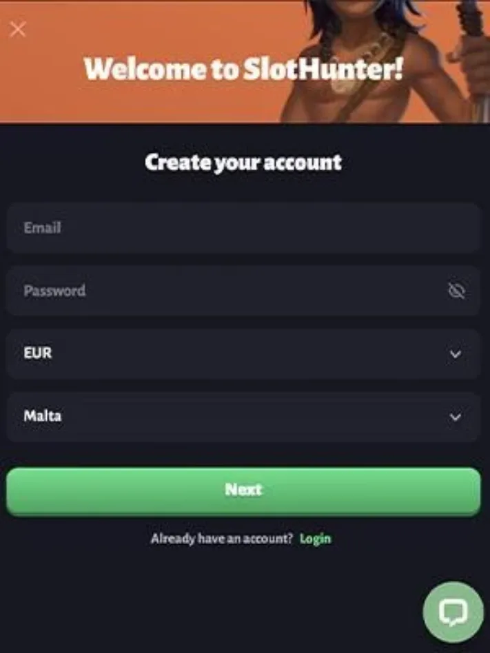 SlotHunter Mobile login