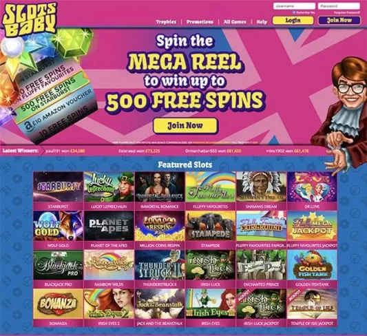 Slots Baby Casino Homepage