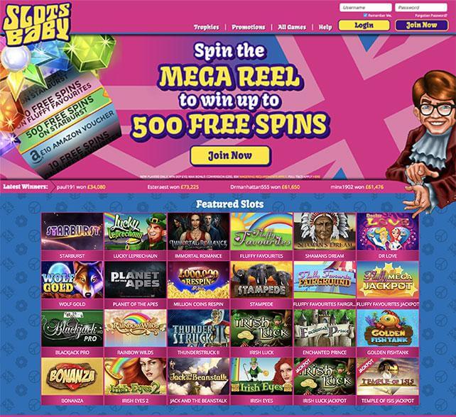 Slots Baby Casino Homepage
