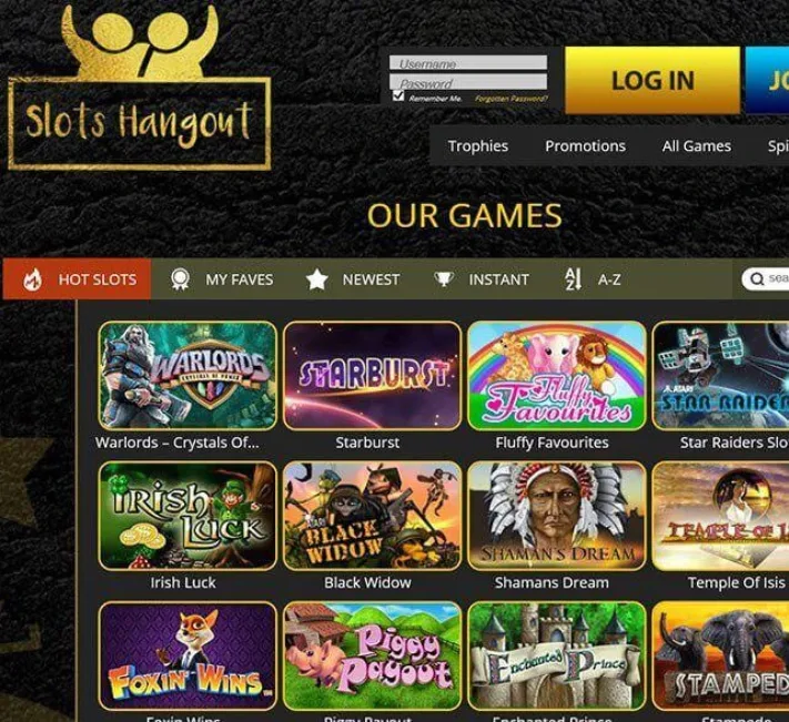 Slots Hangout Casino Games Selection