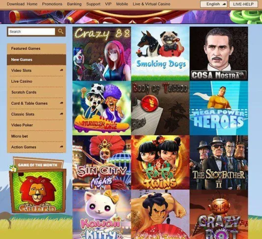 Slots Zoo Casino Games Selection