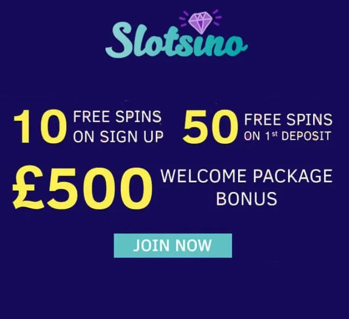 Slotsino Casino Welcome Offer