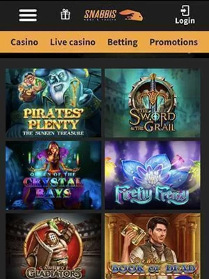 Snabbis Casino Mobile Games Selection