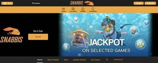 Snabbis Casino Homepage Offers
