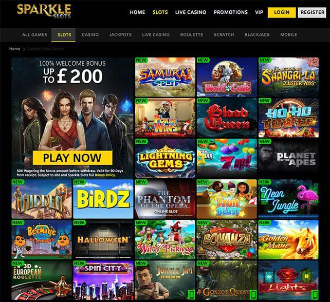 Sparkle Slots Casino Games