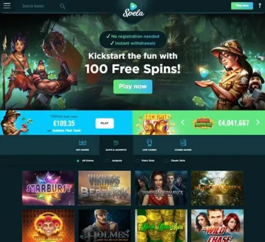 Spela Casino Homepage