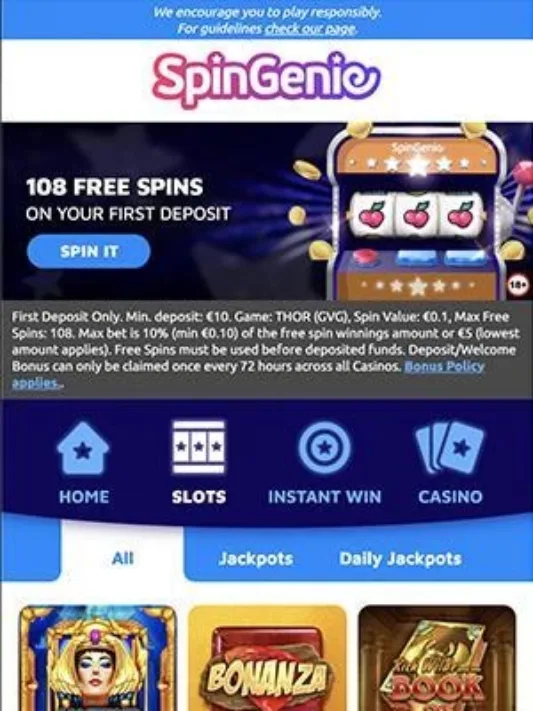 SpinGenie Mobile Casino