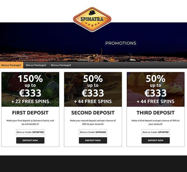 Spinatra Casino Bonus