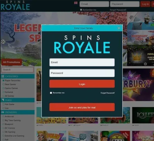 Spins Royale Casino Mobile App