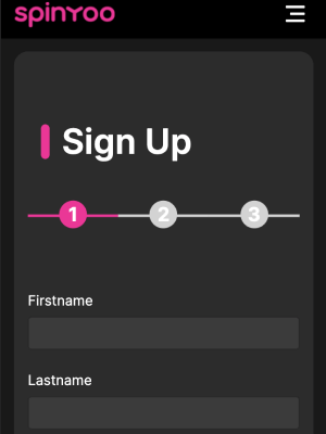 SpinYoo Casino registration on mobile