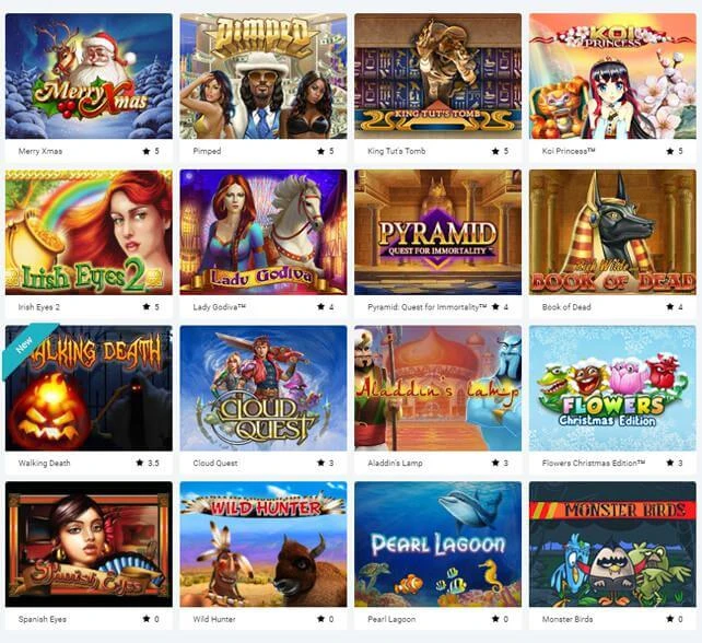 SvenBet Casino Games Screenshot
