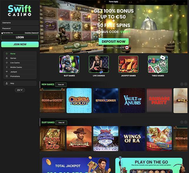 Swift Casino bonus
