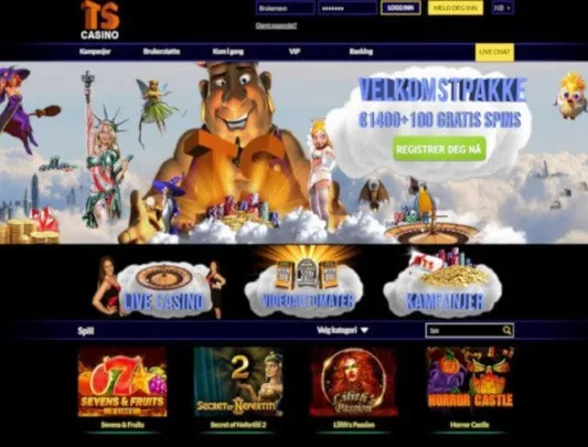 TS Casino frontpage