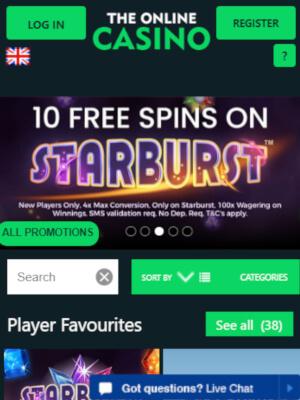 The Online Casino bonus