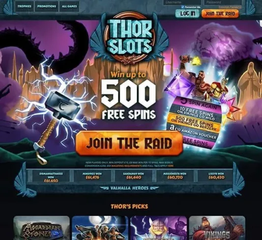 Thor Slots | Get up to 500 Bonus Spins - NewCasinos.com