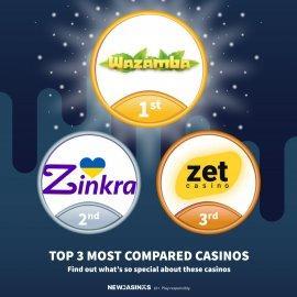 Top 3 Most Compared Casinos – Week 18 logo