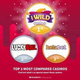 Top 3 Most Compared Casinos – Week 38 logo