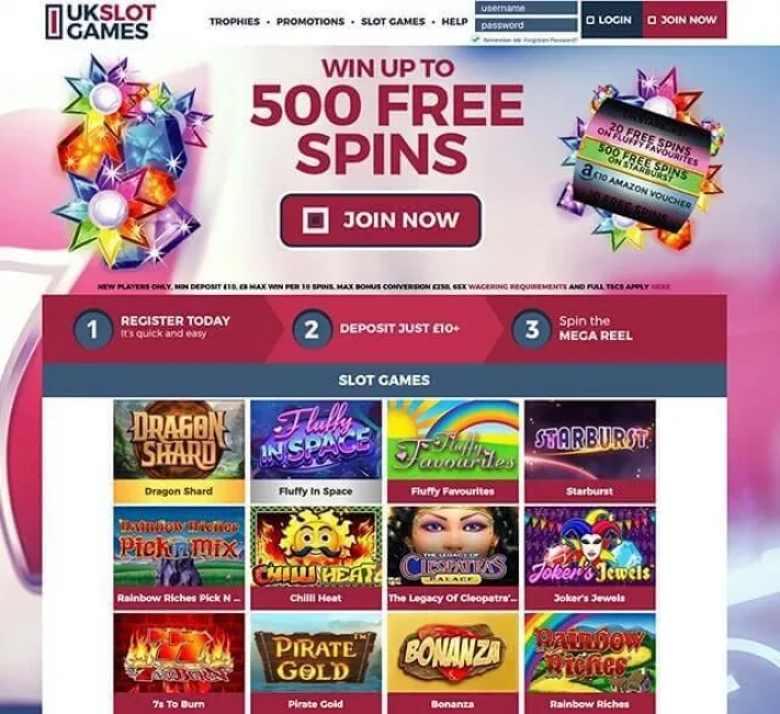 UK Slot Games Homepage