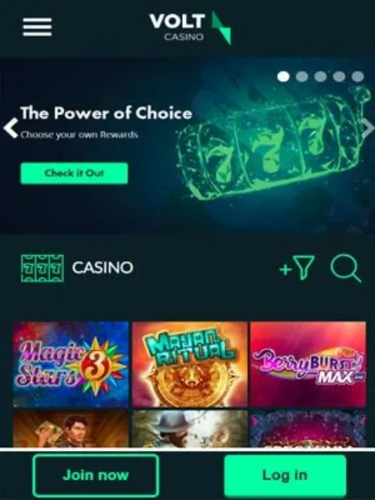 Volt Casino on Mobile