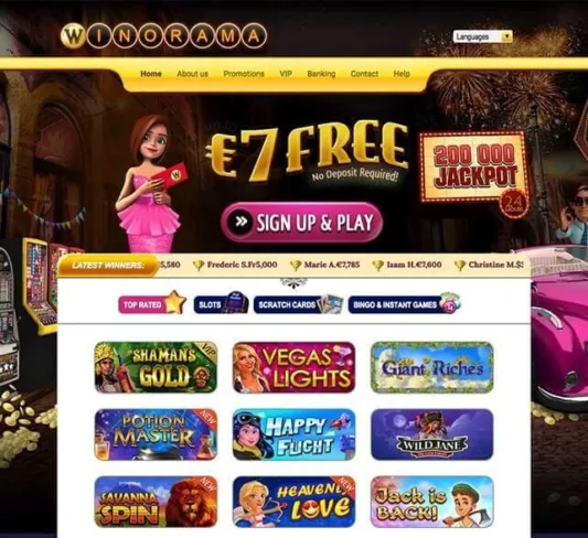 Winorama Casino Homepage