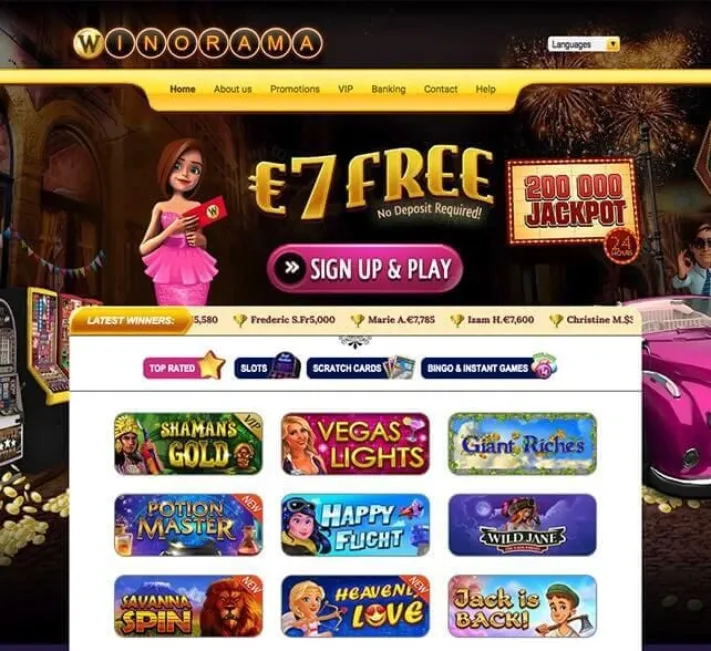 Winorama Casino Homepage