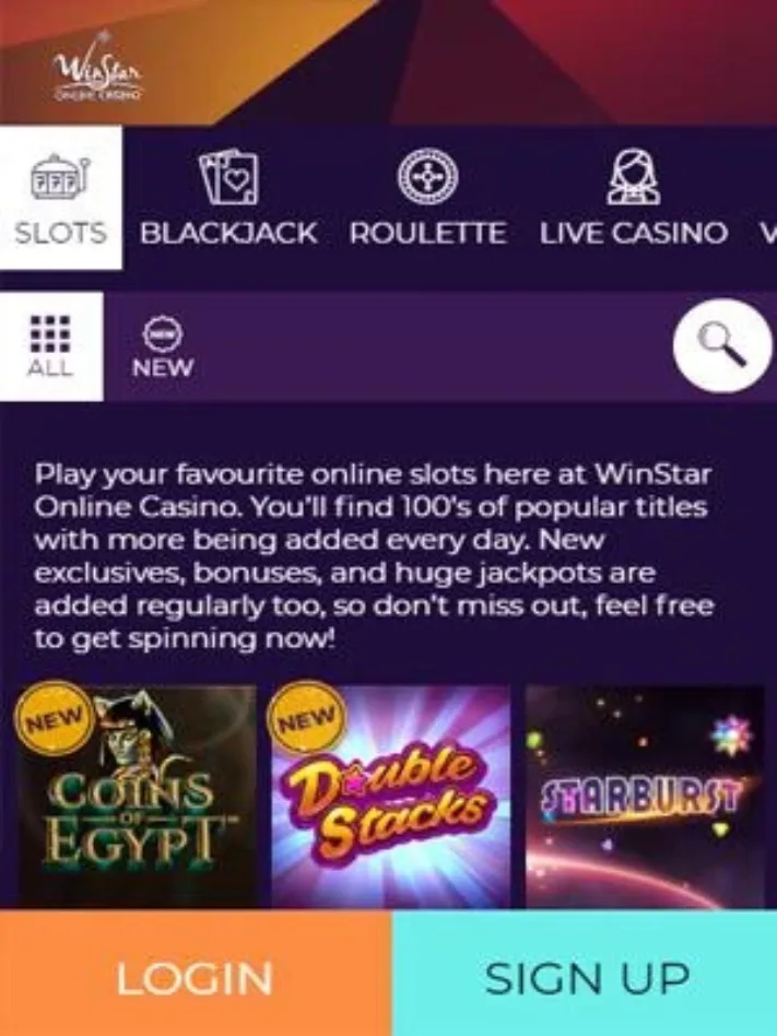 Winstar Casino on Mobile
