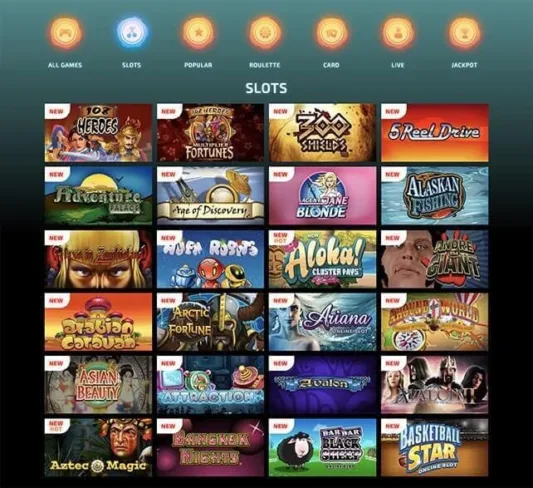 Wira Casino Games Selection