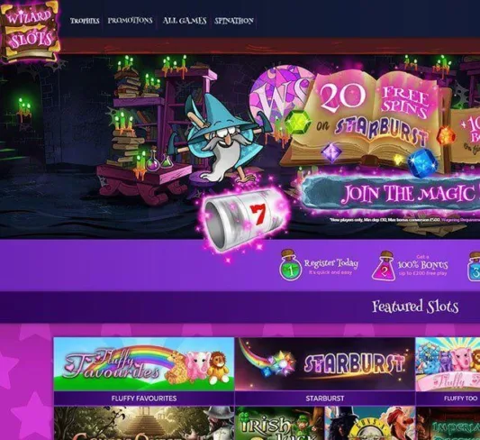 Wizard Slots Casino Homepage