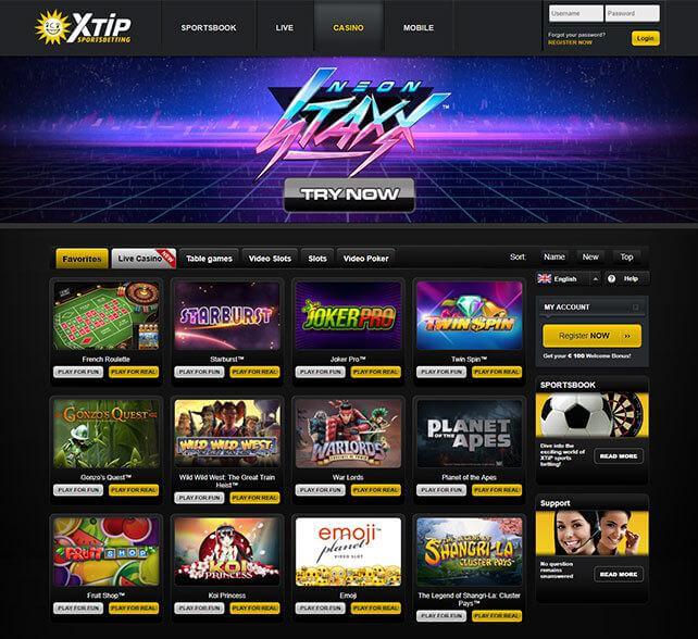 XTIP Casino GRAB 100 up to €150 New