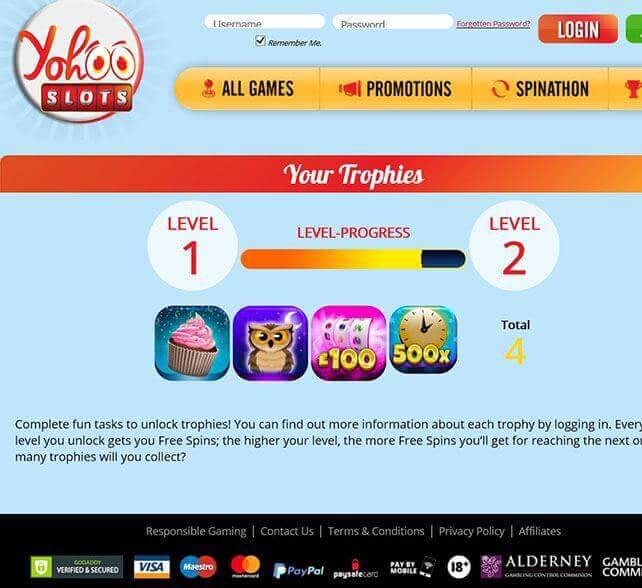 Yohoo Slots Casino Homepage