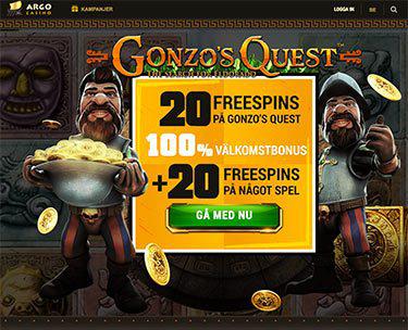 Argo Casino Gonzo's Quest bonus