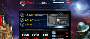 B Bets Casino skärmdump av hemsida
