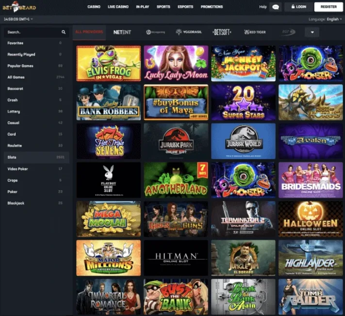 BetBeard Casino games