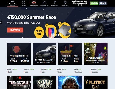 Bet It All Casino Homepage