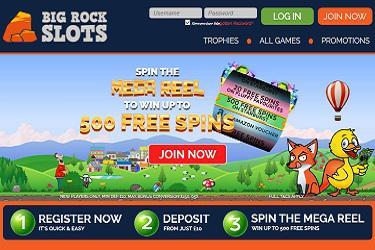 Big Rock Slots's hemsida