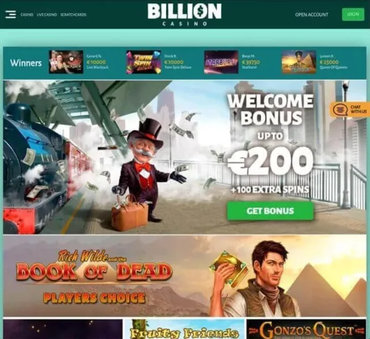 Billion Casino Desktop