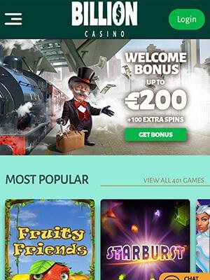 Billion Casino Mobile