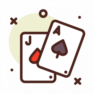 Blackjack Cards - Jack of Hearts, Ace of Spades