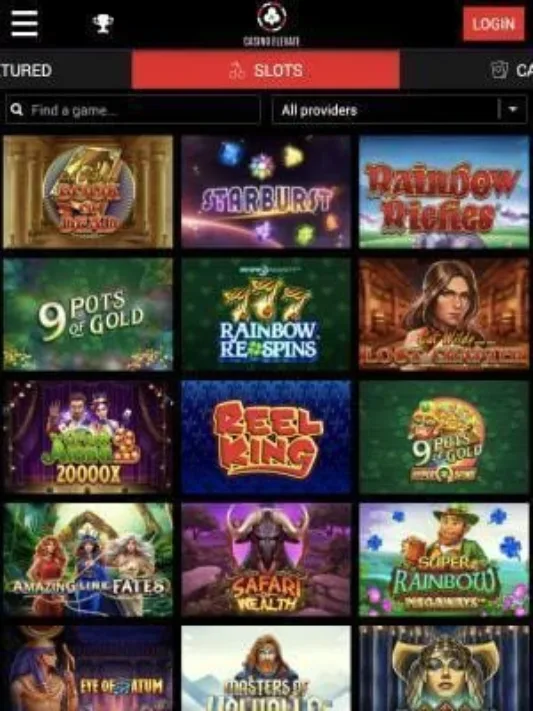 Casino Elevate games on mobile