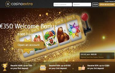 Casino Extra's hemsida