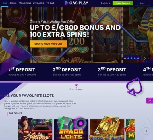 Casiplay Casino Homepage