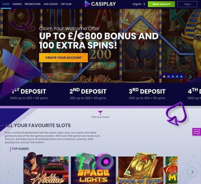 Casiplay Casino Homepage