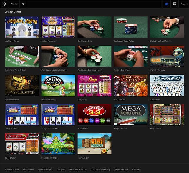 codeta jackpot games
