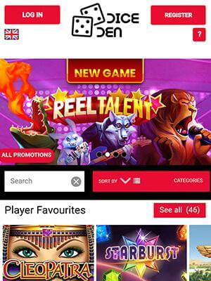 Diceden Casino Mobile